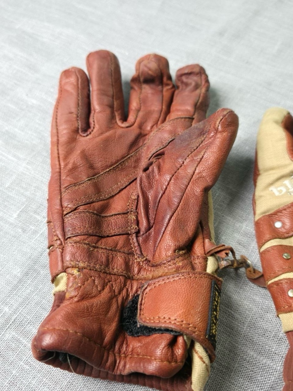 Level Brand Bliss GB Pipe Leather Ski Snowboard Gloves Brown Tan Small S - Picture 4 of 10